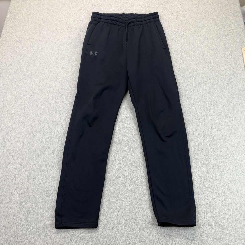 Under Armour ColdGear Sweatpants Mens S Black Loose Fit Fleece Lined